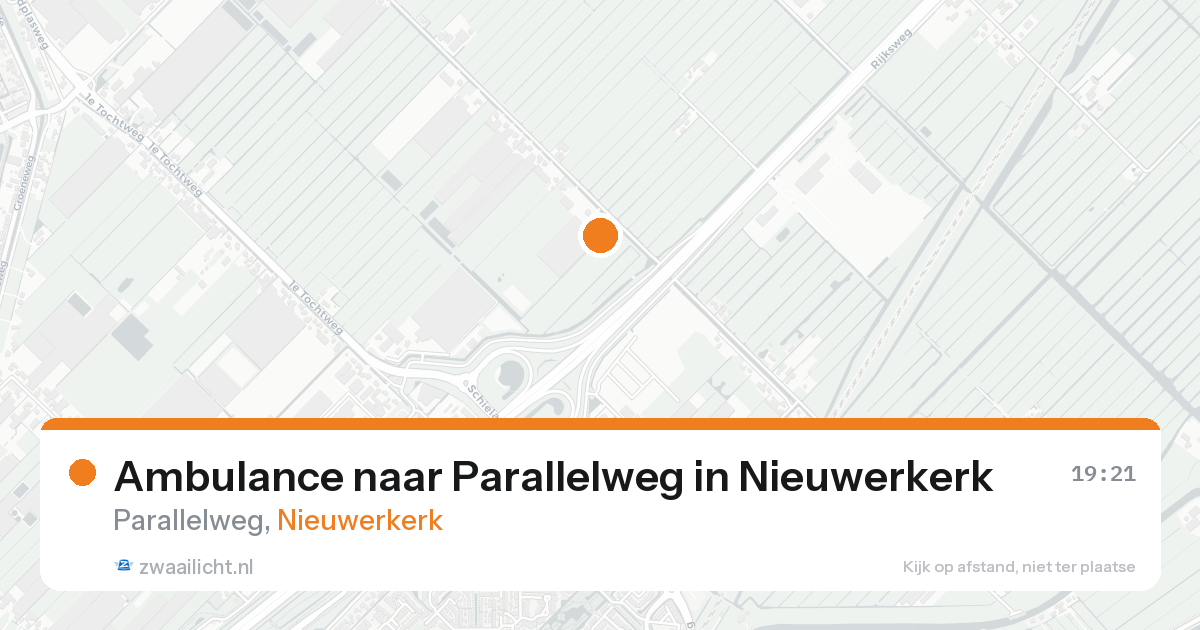 Ambulance naar Parallelweg in Nieuwerkerk — 25 aug 2026
