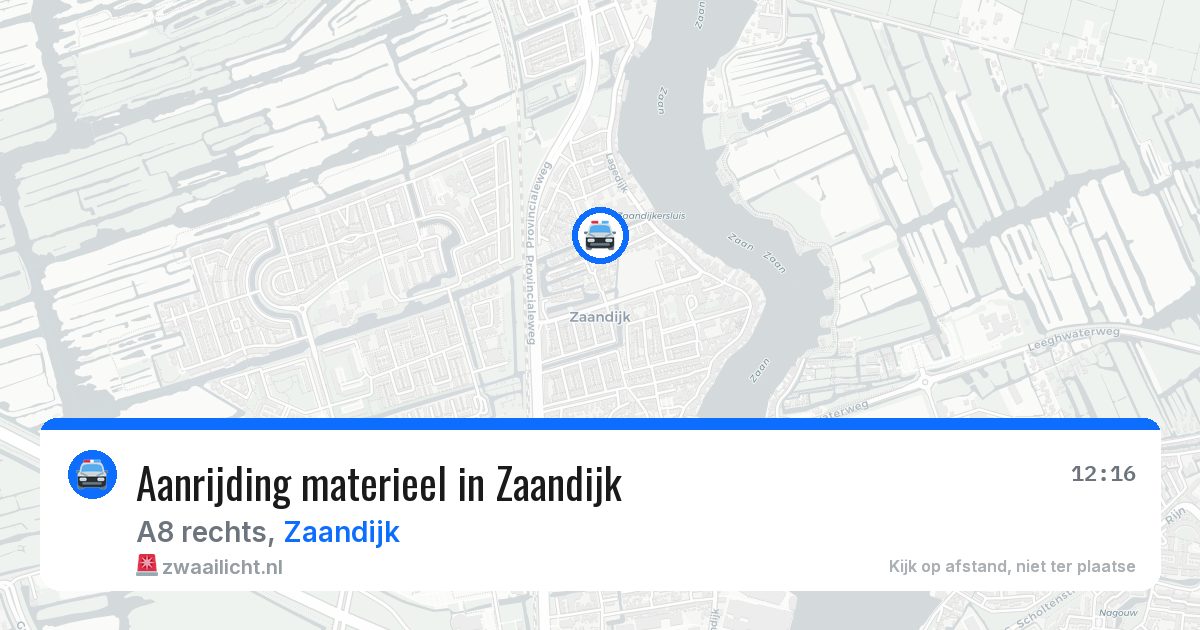Aanrijding materieel in Zaandijk — 28 apr 2026