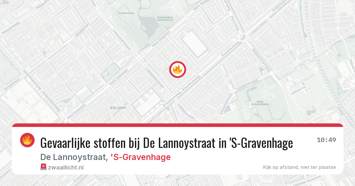 Gevaarlijke stoffen bij De Lannoystraat in 'S-Gravenhage — 25 jun 2026