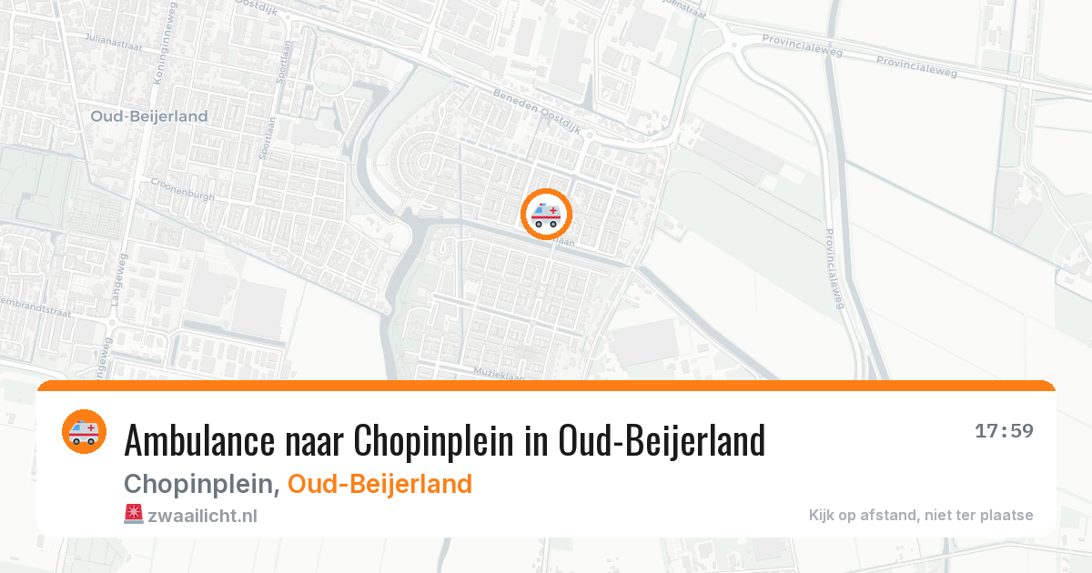 Ambulance naar Chopinplein in Oud-Beijerland — 15 mei 2026