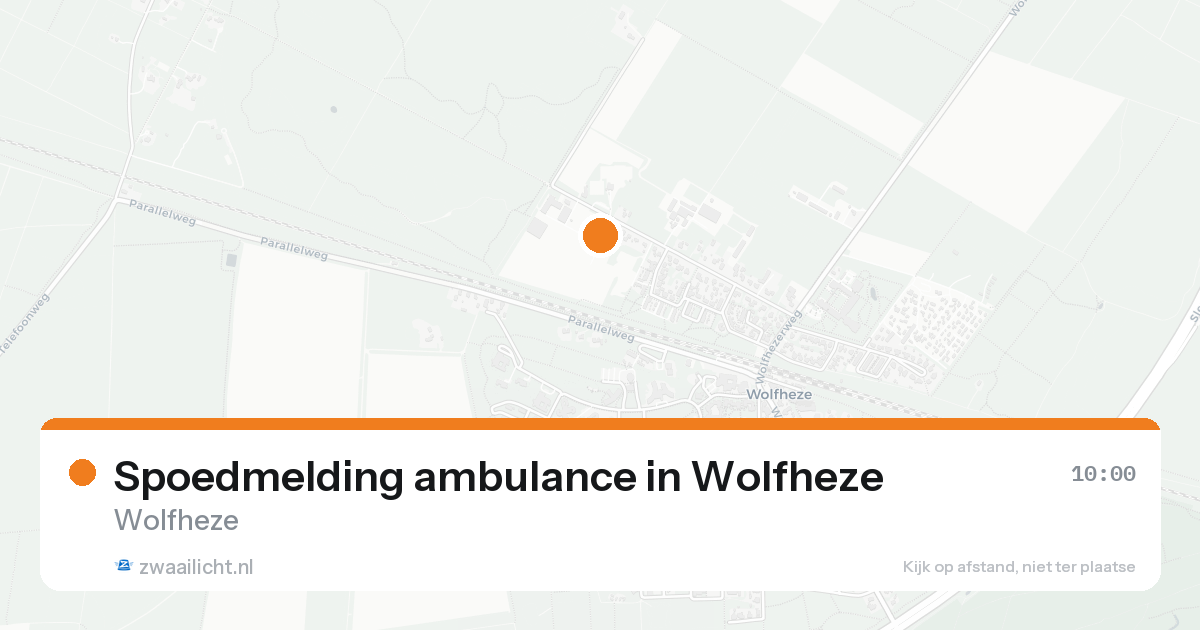 Spoedmelding ambulance in Wolfheze — 25 aug 2026