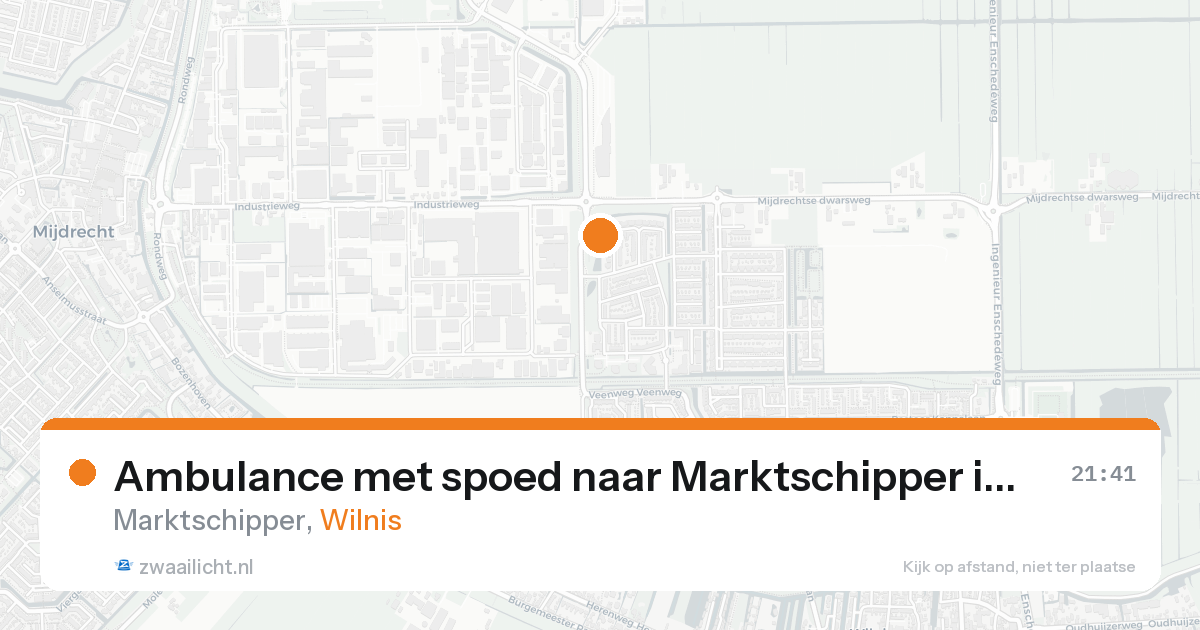 Ambulance met spoed naar Marktschipper in Wilnis — 14 aug 2026