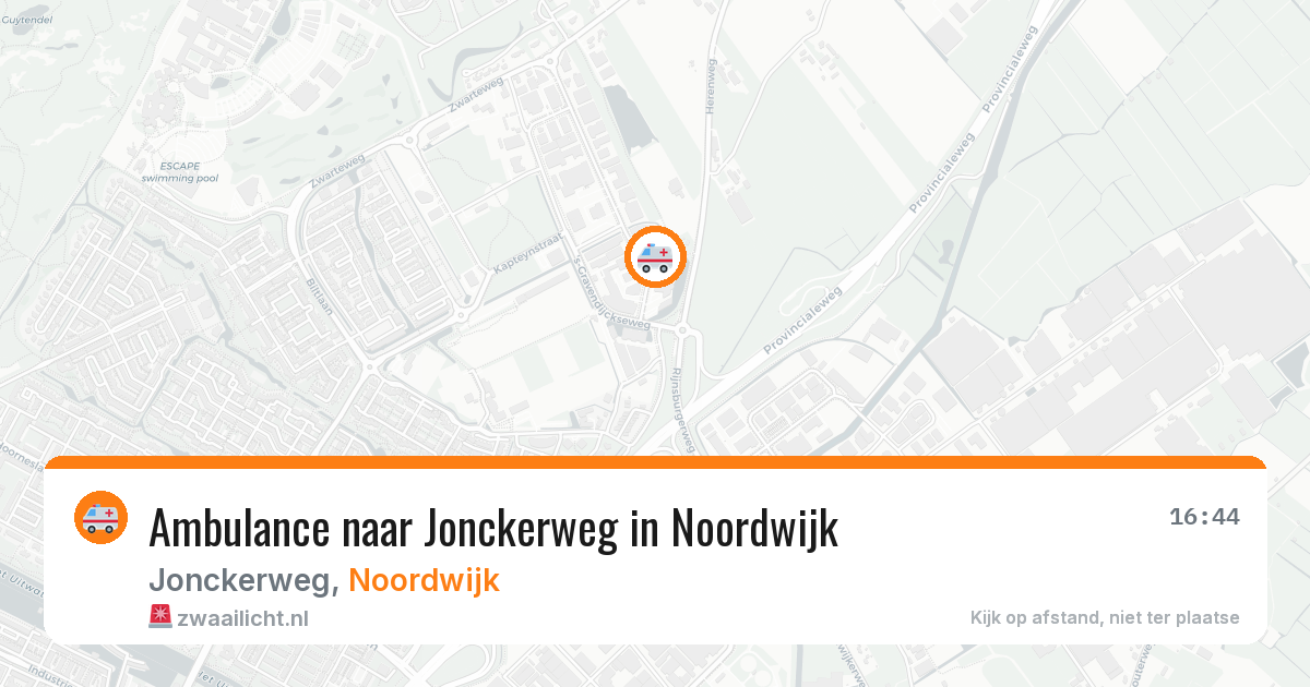 Ambulance naar Jonckerweg in Noordwijk — 29 jul 2026