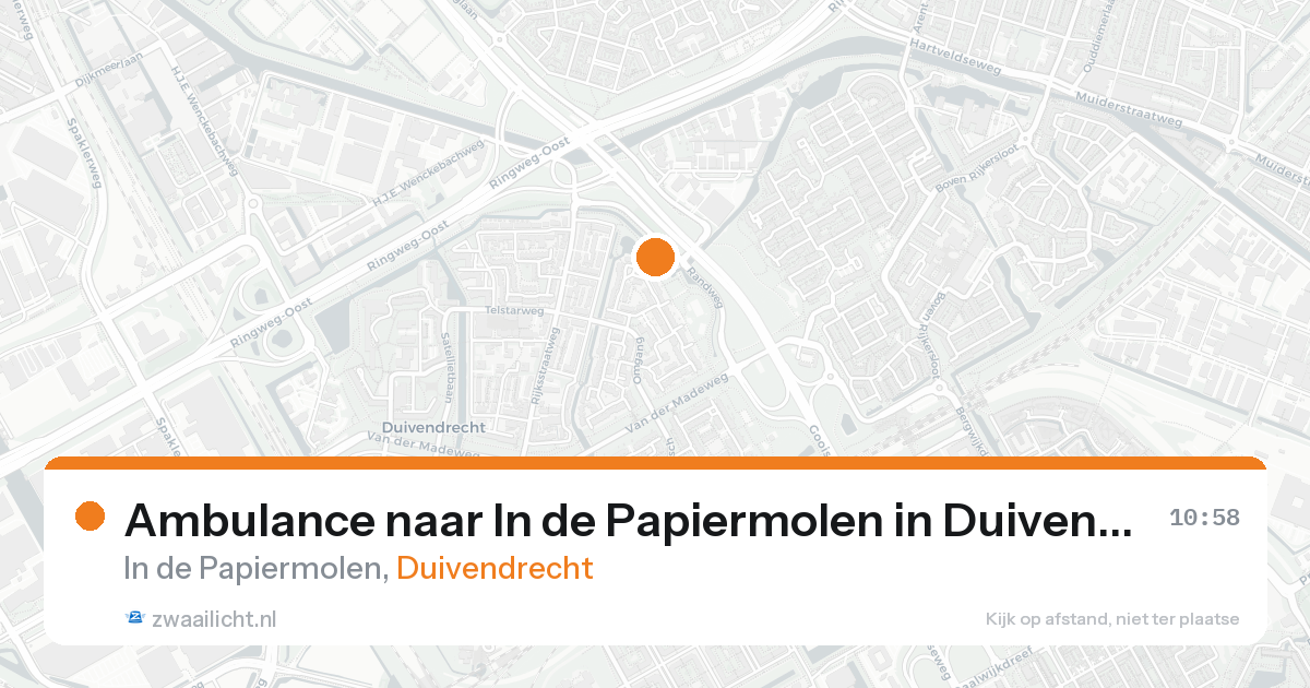 Ambulance naar In de Papiermolen in Duivendrecht — 23 aug 2026