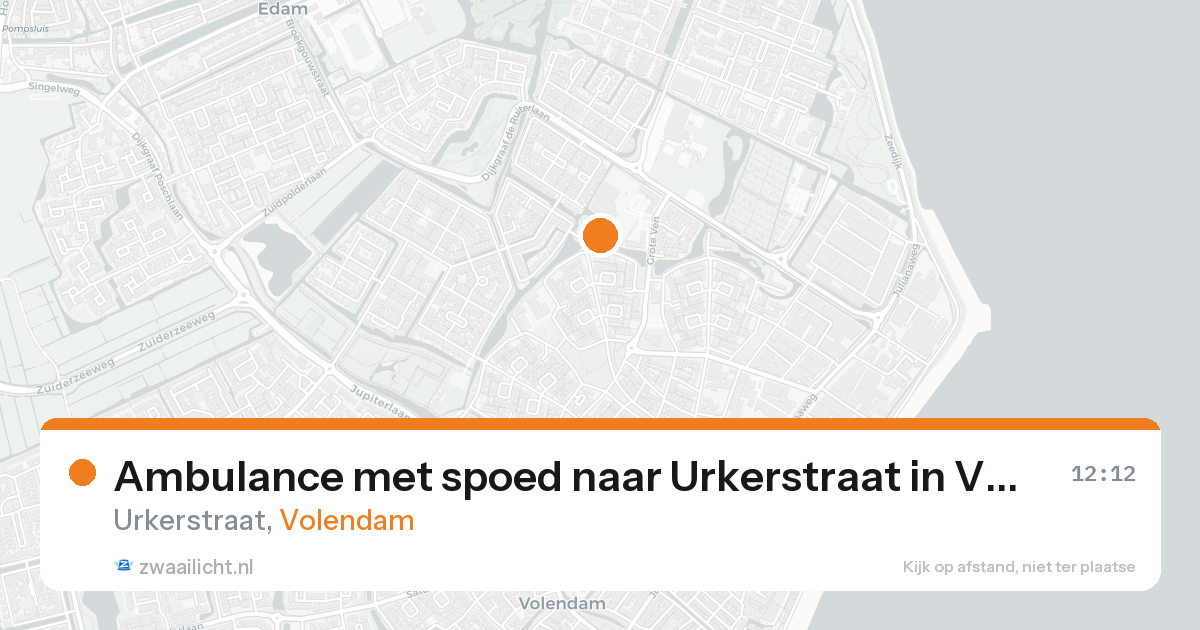 Ambulance met spoed naar Urkerstraat in Volendam — 31 mei 2026