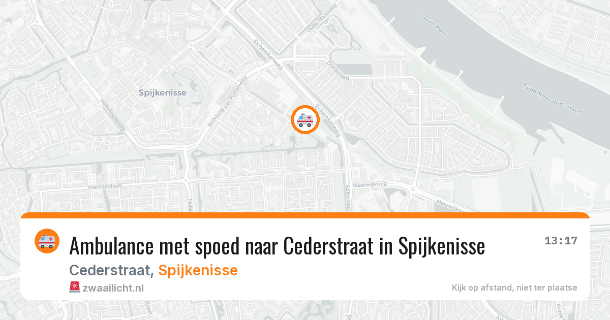 Ambulance met spoed naar Cederstraat in Spijkenisse — 28 apr 2026