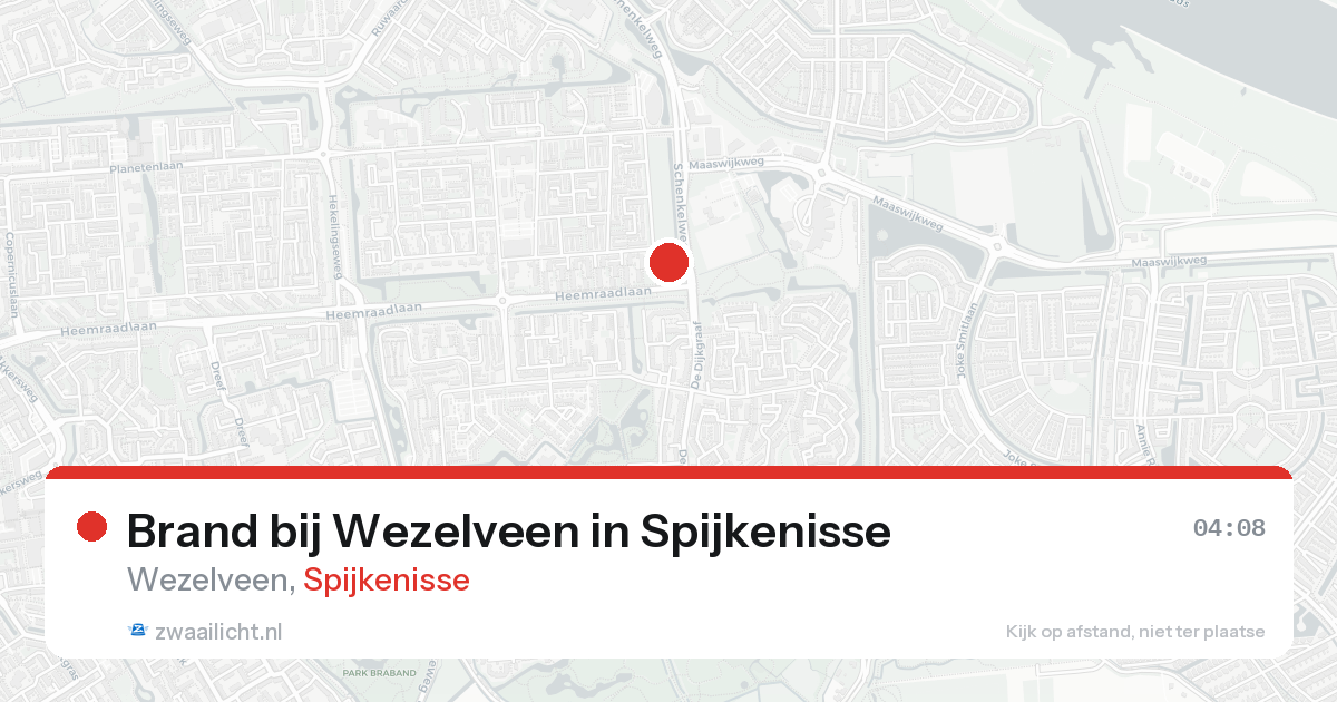 Brand bij Wezelveen in Spijkenisse — 24 aug 2026