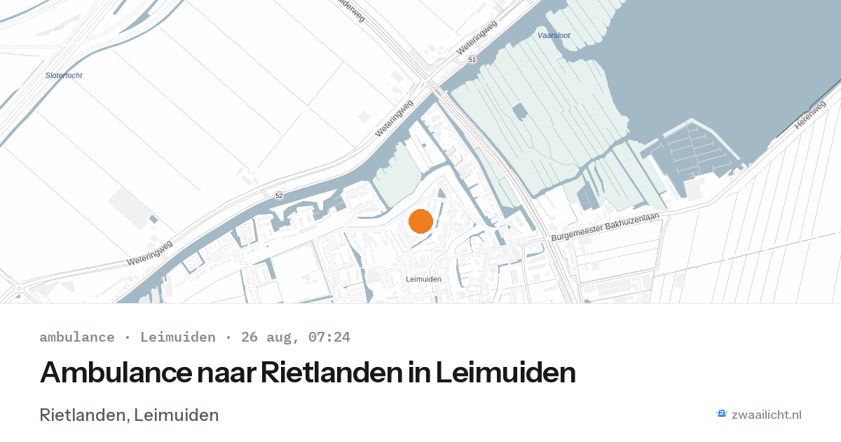 Ambulance naar Rietlanden in Leimuiden — 26 aug 2026