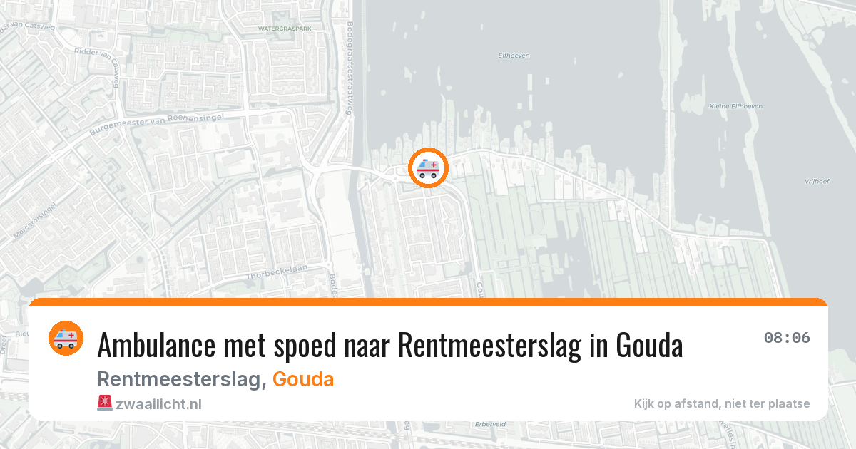 Ambulance met spoed naar Rentmeesterslag in Gouda — 2 aug 2026