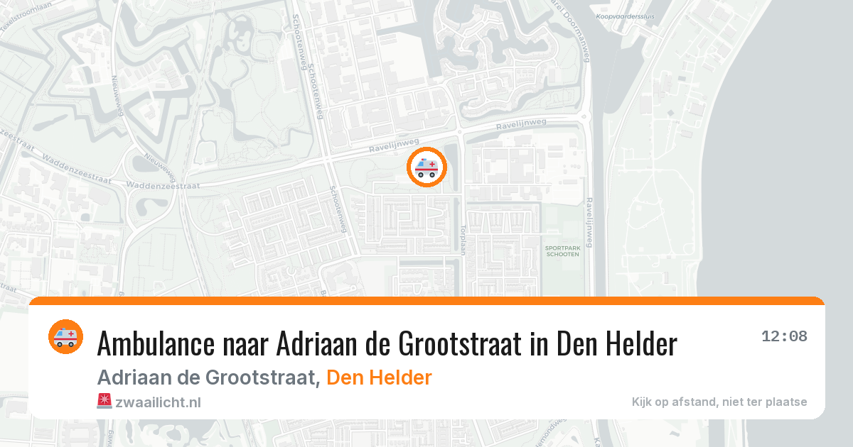 Ambulance naar Adriaan de Grootstraat in Den Helder — 6 jun 2026