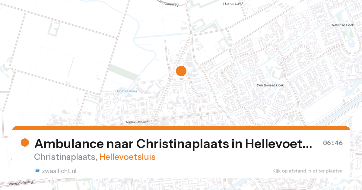 Ambulance naar Christinaplaats in Hellevoetsluis — 18 jul 2026