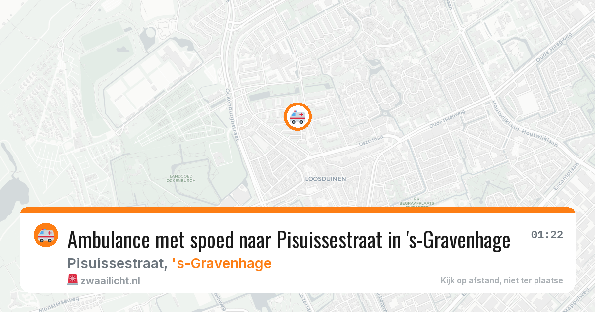 Ambulance met spoed naar Pisuissestraat in 's-Gravenhage — 29 jan 2026