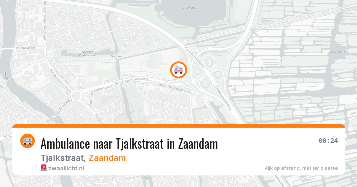 Ambulance naar Tjalkstraat in Zaandam — 24 jul 2026