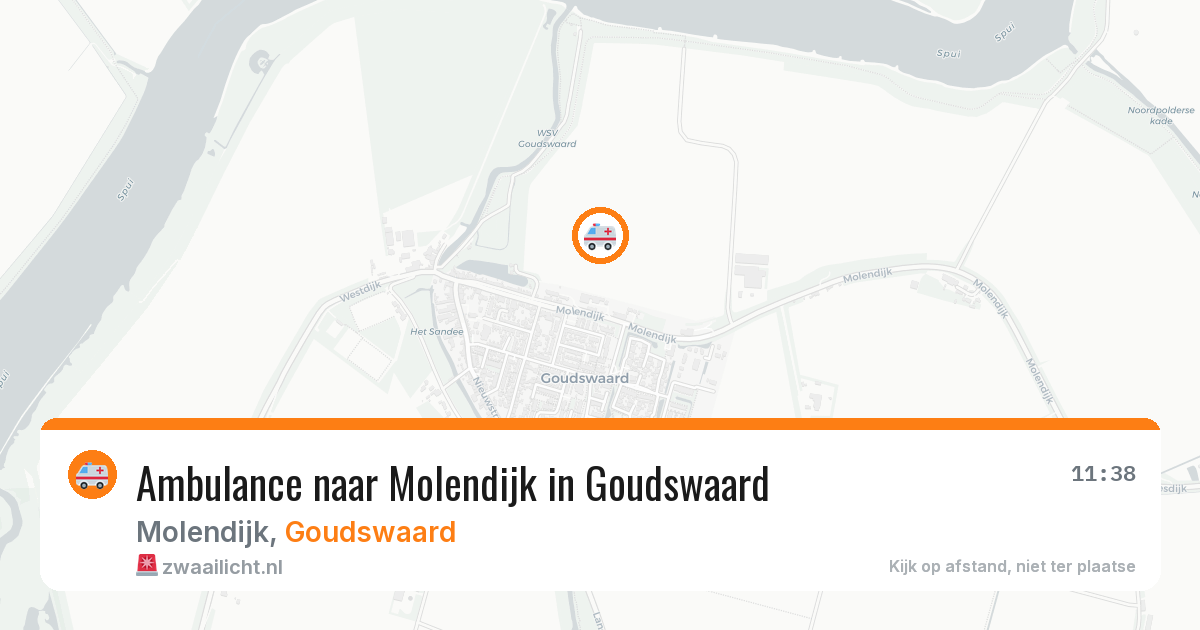 Ambulance naar Molendijk in Goudswaard — 9 aug 2026