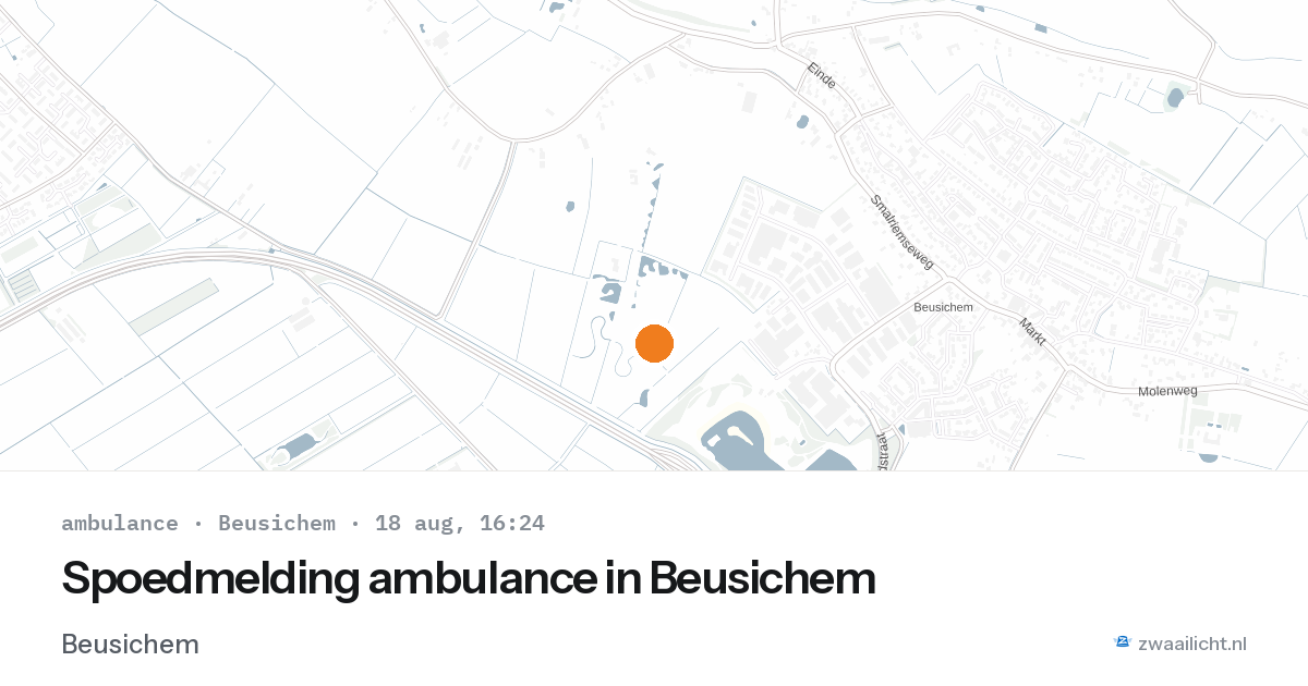 Spoedmelding ambulance in Beusichem — 18 aug 2026