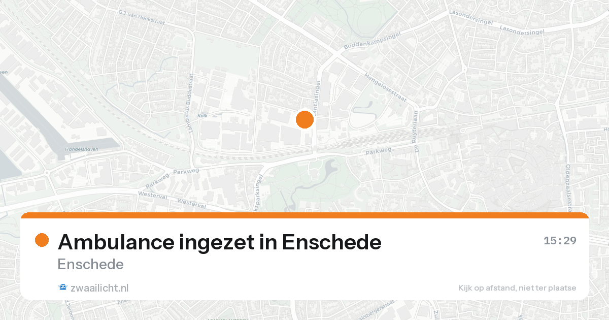 Ambulance ingezet in Enschede — 17 aug 2026