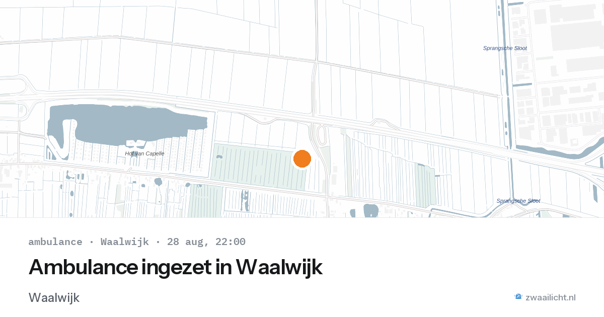 Ambulance ingezet in Waalwijk — 28 aug 2026