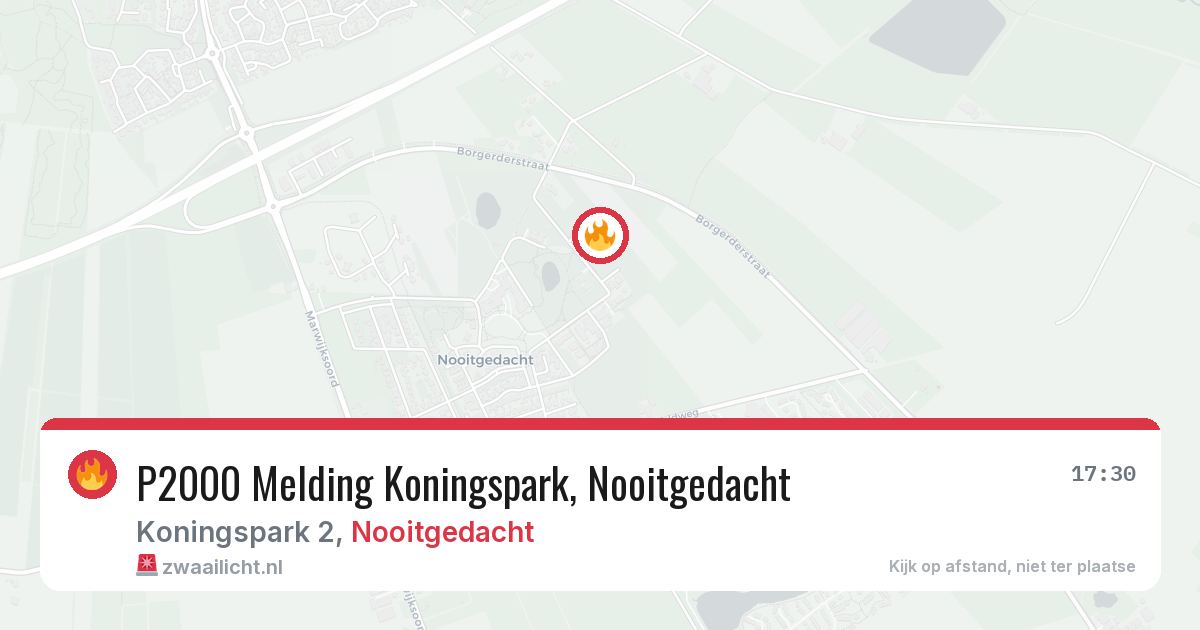 P2000 Melding Koningspark, Nooitgedacht — 15 jul 2026