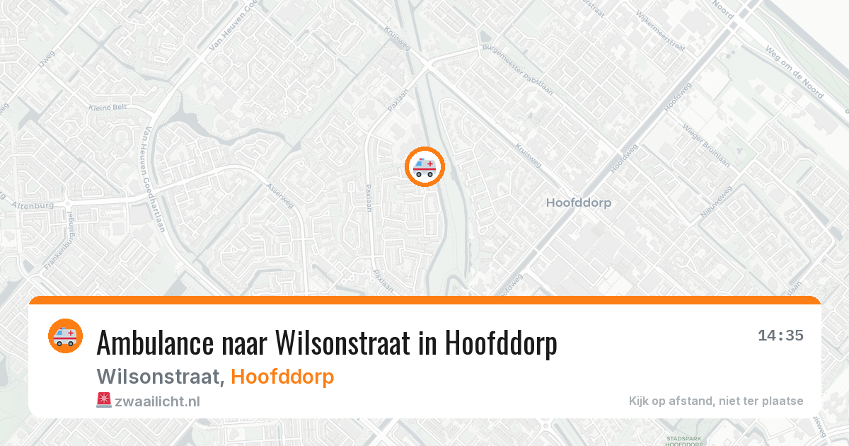 Ambulance naar Wilsonstraat in Hoofddorp — 6 apr 2026