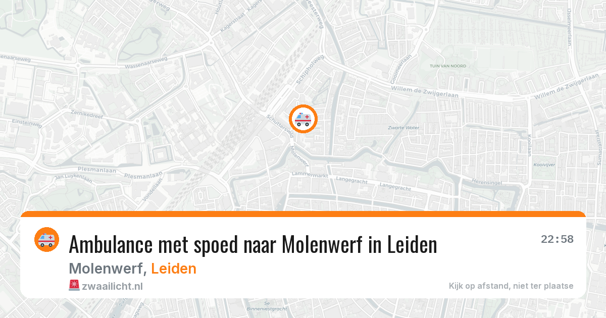 Ambulance met spoed naar Molenwerf in Leiden — 9 jul 2026