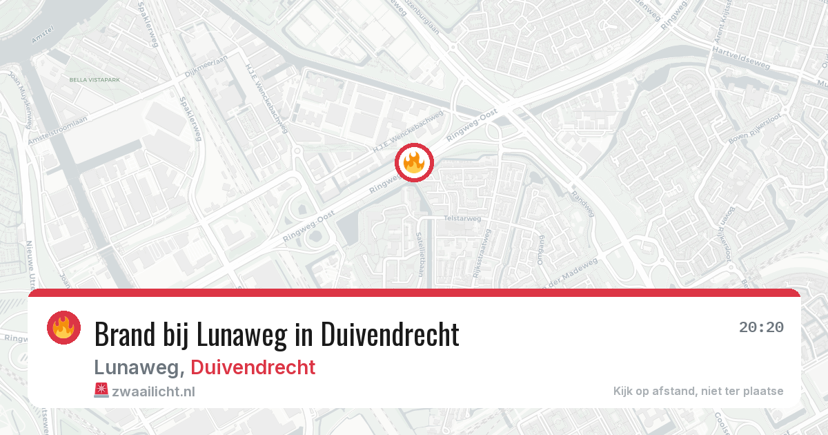 Brand bij Lunaweg in Duivendrecht — 1 apr 2026