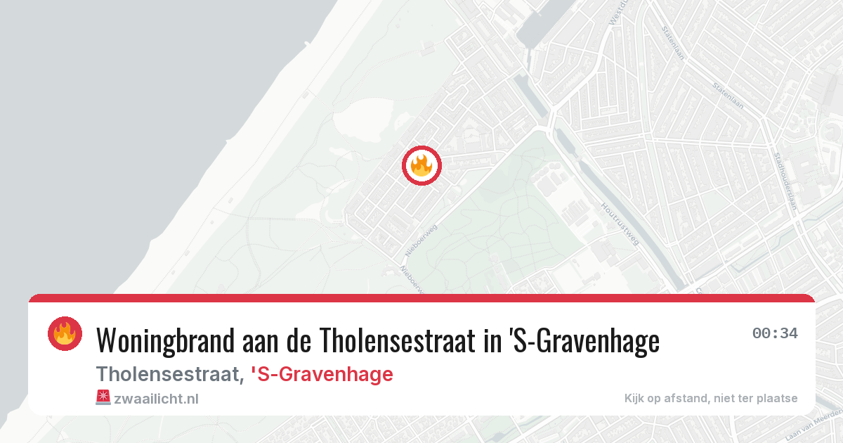 Woningbrand aan de Tholensestraat in 'S-Gravenhage — 9 mei 2026