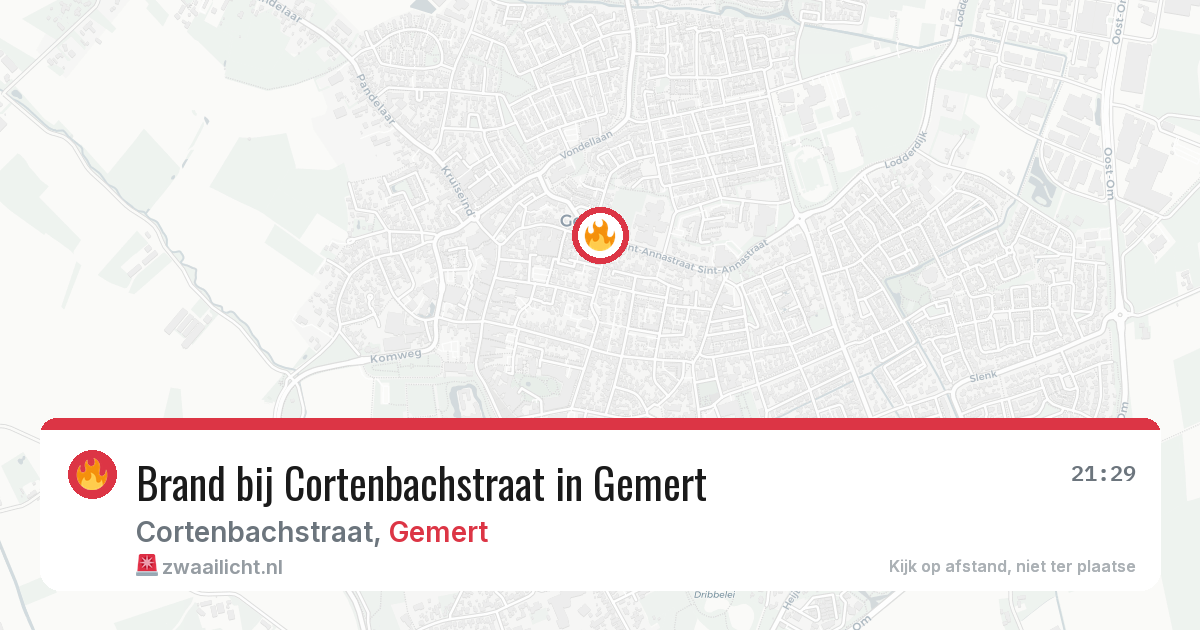 Brand bij Cortenbachstraat in Gemert — 12 mei 2026