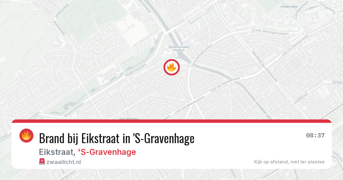 Brand bij Eikstraat in 'S-Gravenhage — 14 aug 2026