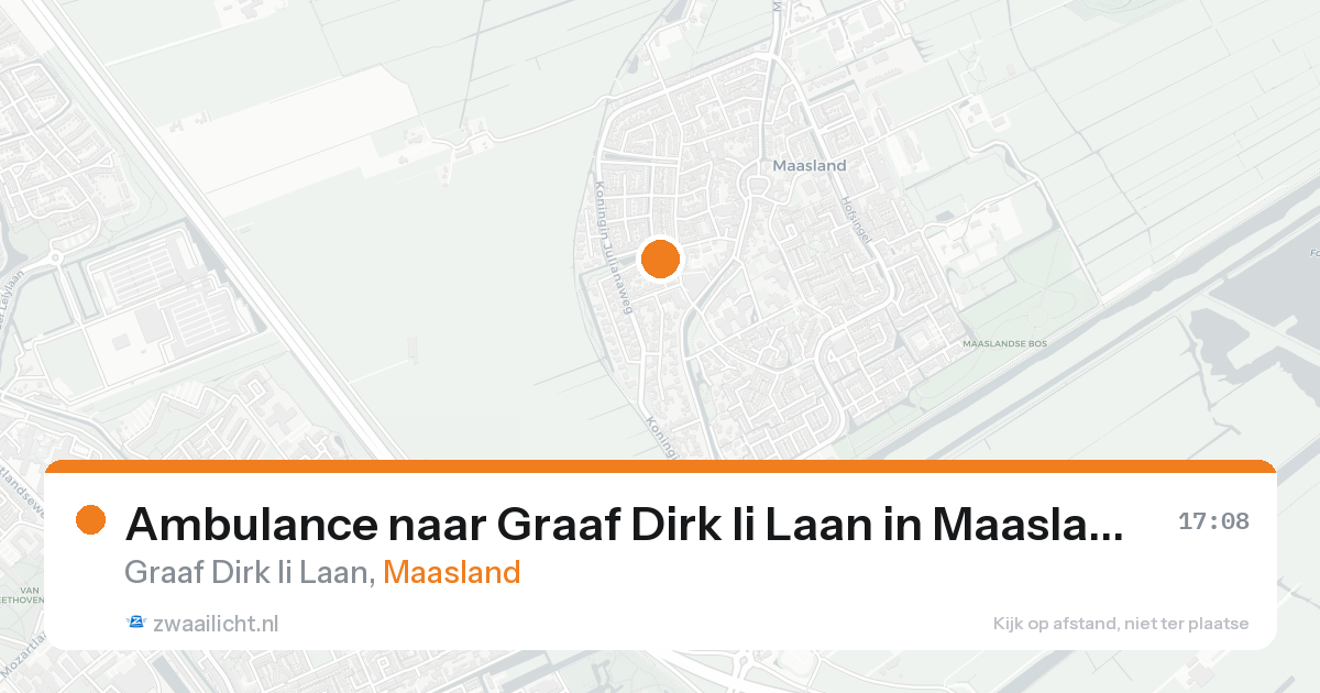 Ambulance naar Graaf Dirk Ii Laan in Maasland — 20 aug 2026