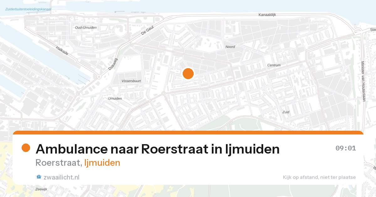 Ambulance naar Roerstraat in Ijmuiden — 27 aug 2026