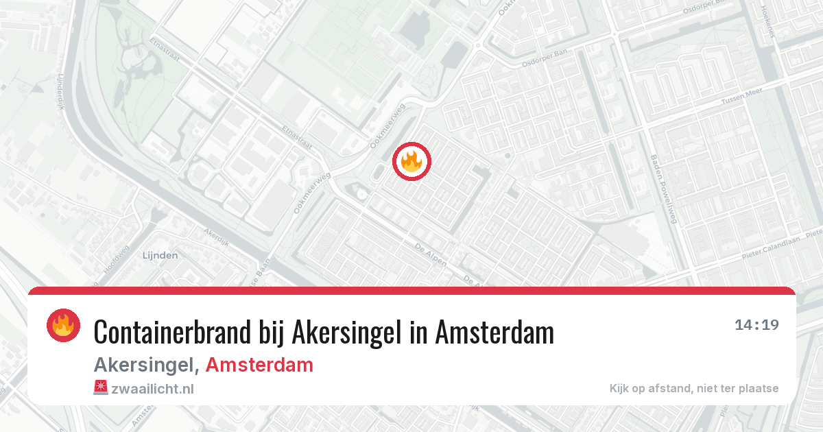 Containerbrand bij Akersingel in Amsterdam — 24 mei 2026