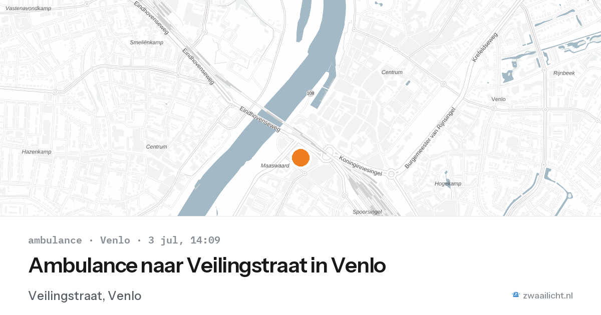 Ambulance naar Veilingstraat in Venlo — 3 jul 2026