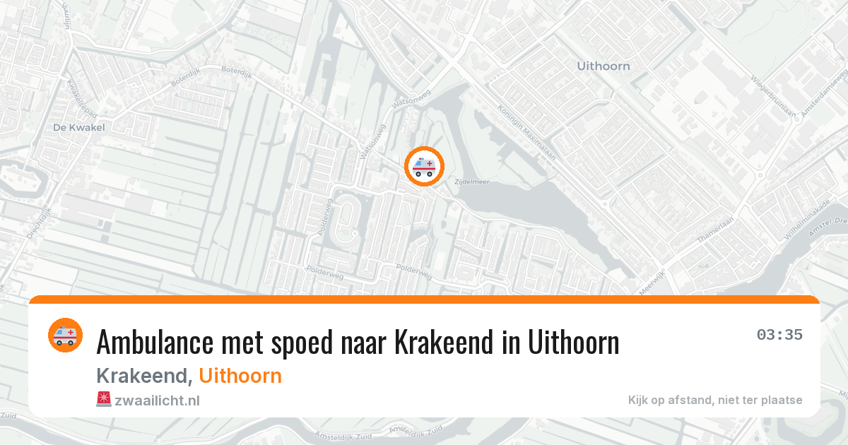 Ambulance met spoed naar Krakeend in Uithoorn — 9 feb 2026