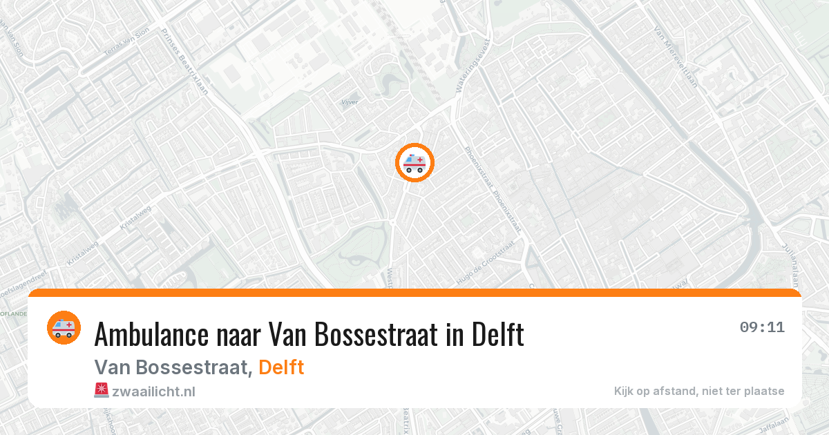 Ambulance naar Van Bossestraat in Delft — 25 apr 2026