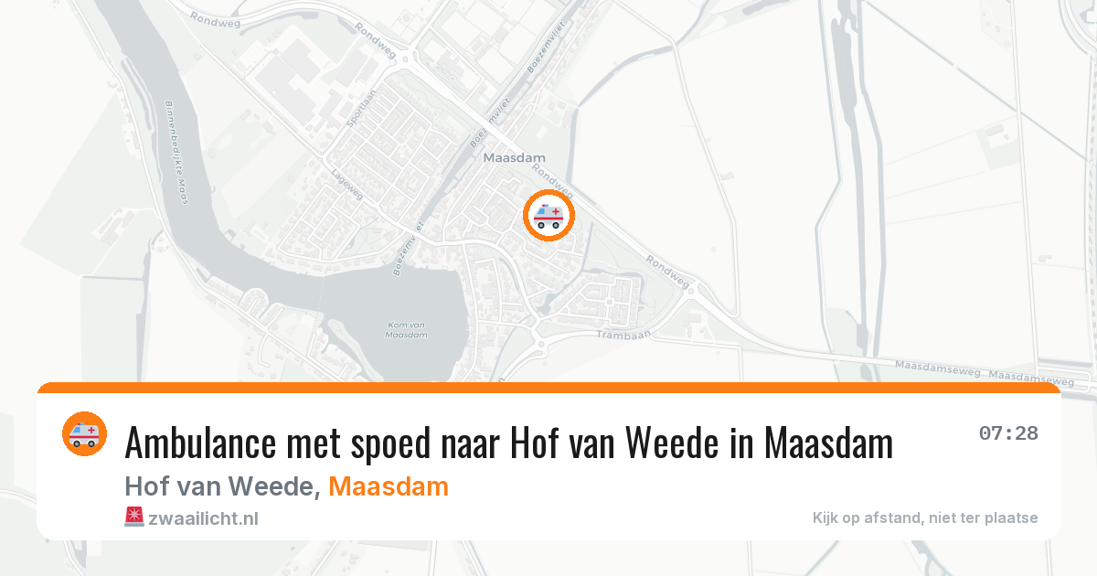 Ambulance met spoed naar Hof van Weede in Maasdam — 17 apr 2026