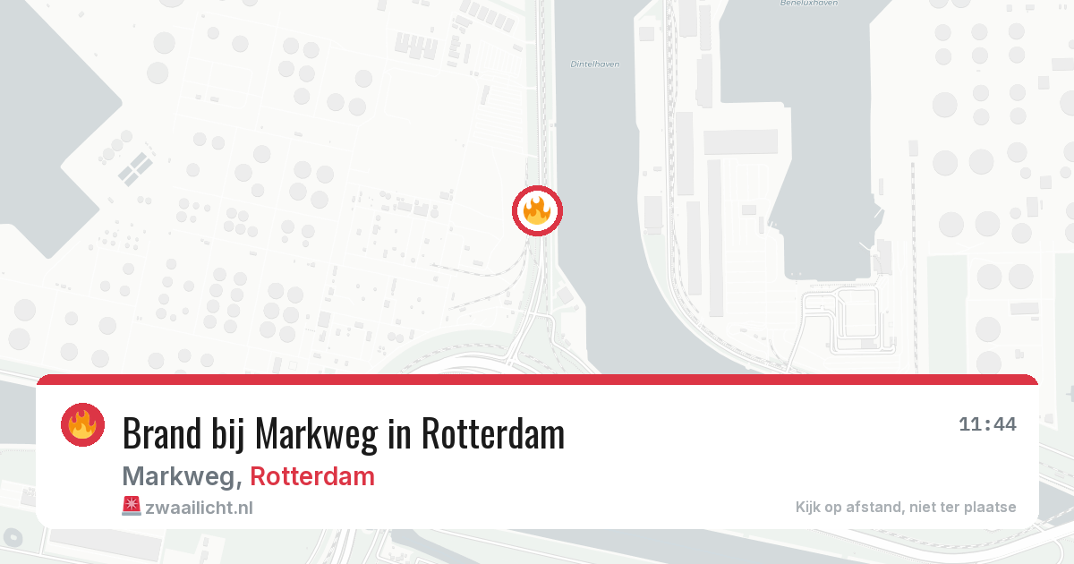 Brand bij Markweg in Rotterdam — 22 jun 2026