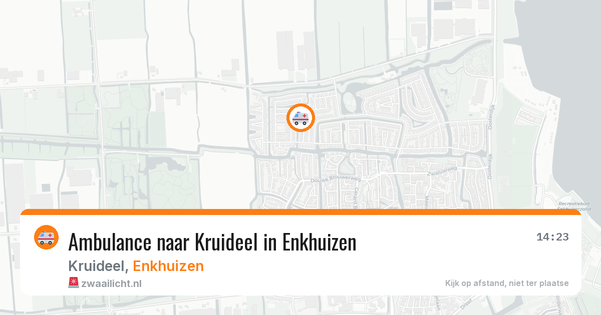 Ambulance naar Kruideel in Enkhuizen — 6 aug 2026