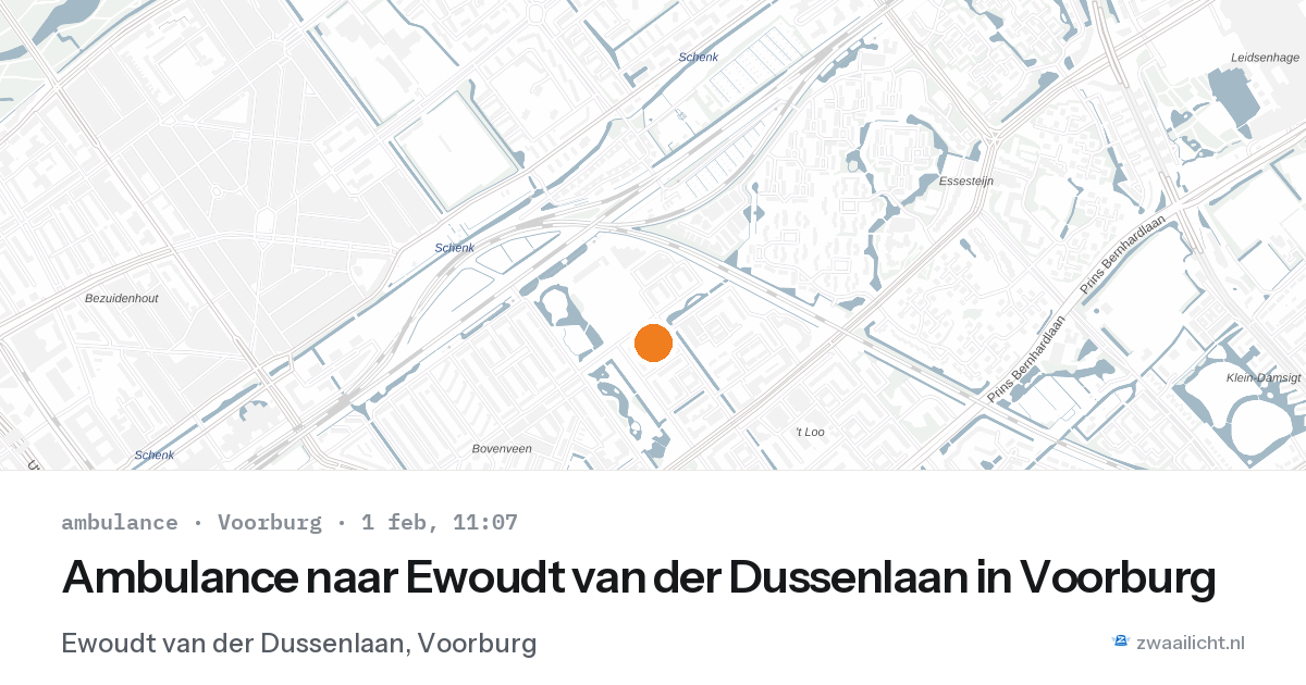 Ambulance naar Ewoudt van der Dussenlaan in Voorburg — 1 feb 2026