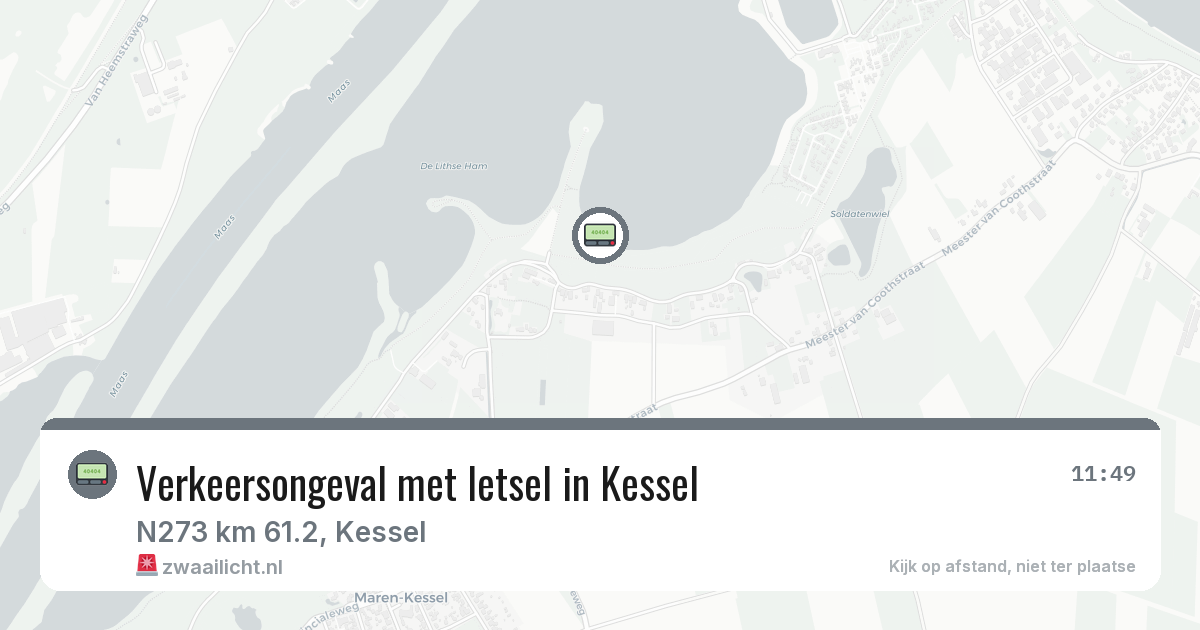 Verkeersongeval met letsel in Kessel — 11 jul 2026