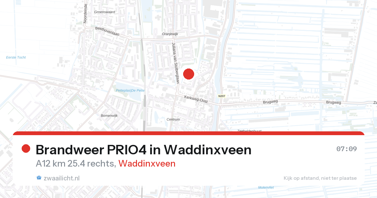 Brandweer PRIO4 in Waddinxveen — 19 apr 2026 | 🚨 Zwaailicht.nl