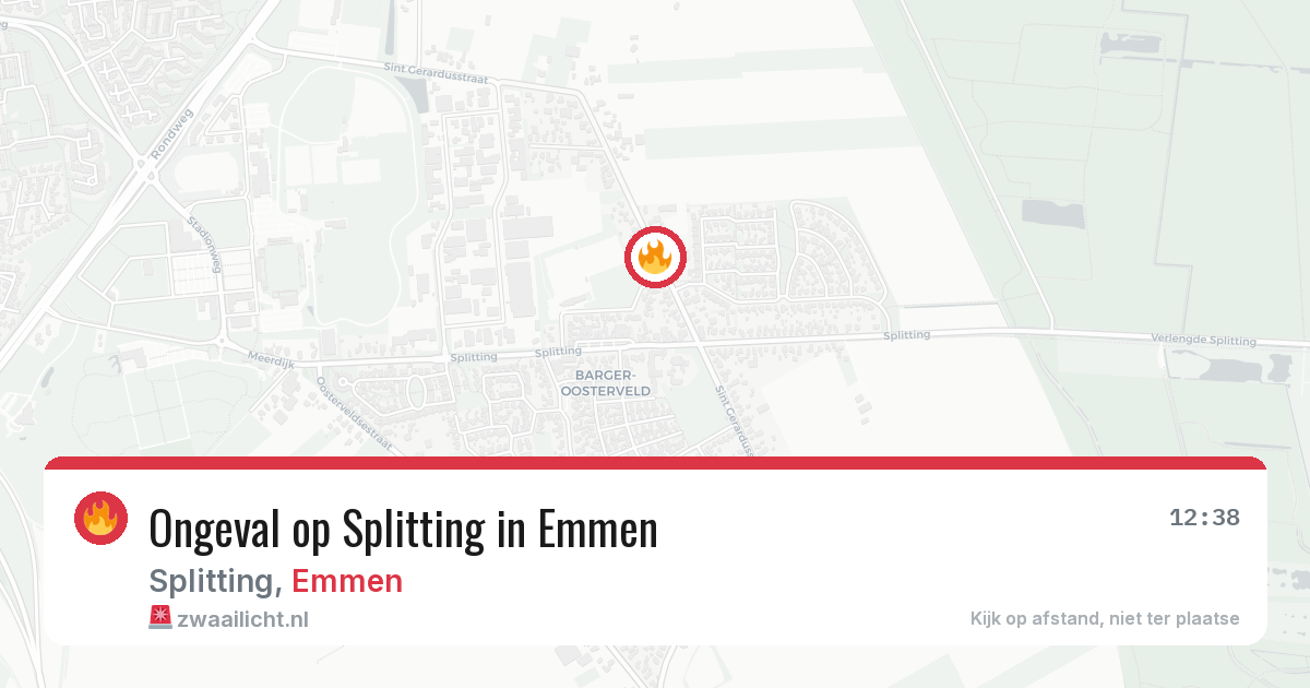 Ongeval op Splitting in Emmen — 12 aug 2026