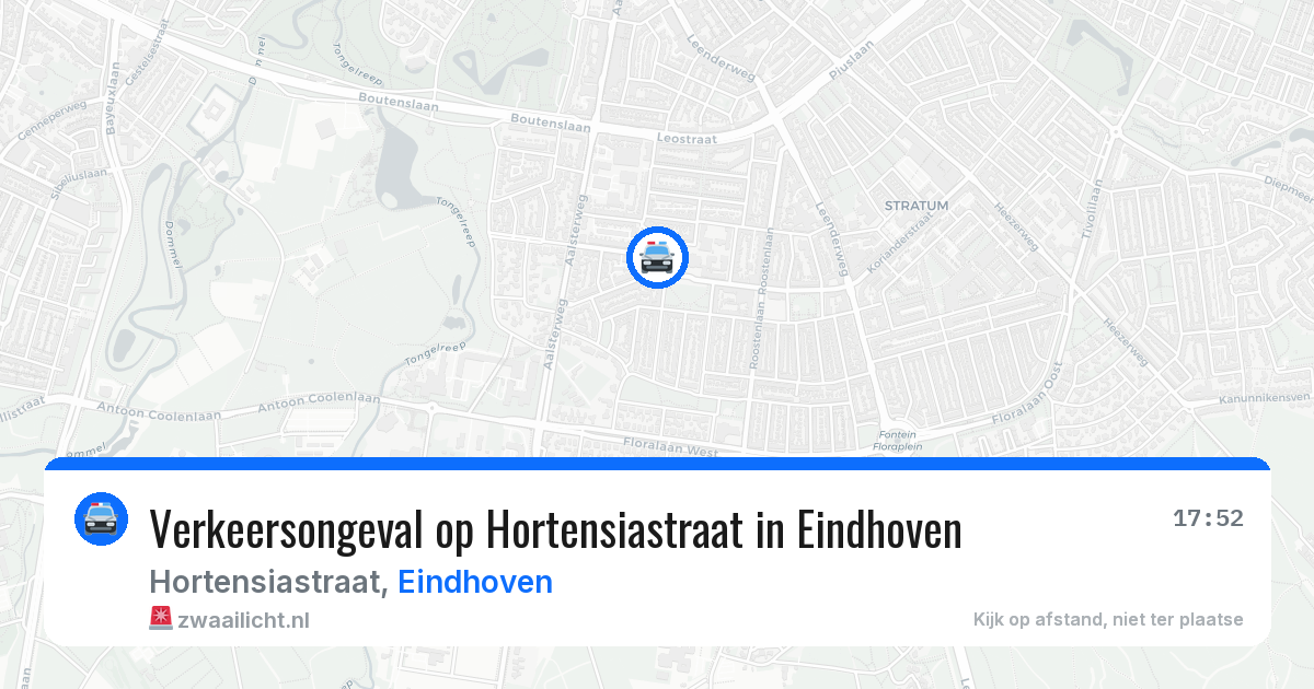Verkeersongeval op Hortensiastraat in Eindhoven — 7 jun 2026