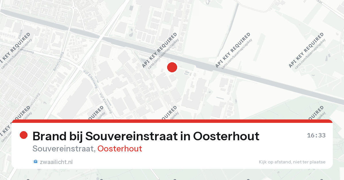 Brand bij Souvereinstraat in Oosterhout — 22 jun 2026