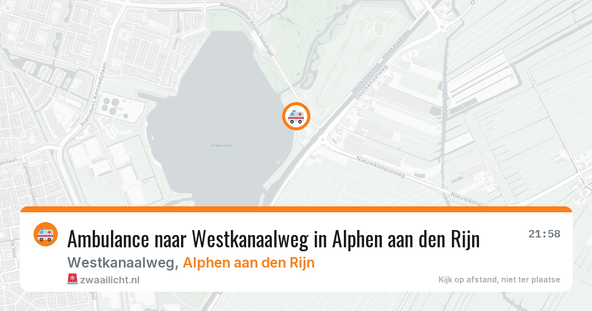 Ambulance naar Westkanaalweg in Alphen aan den Rijn — 12 aug 2026