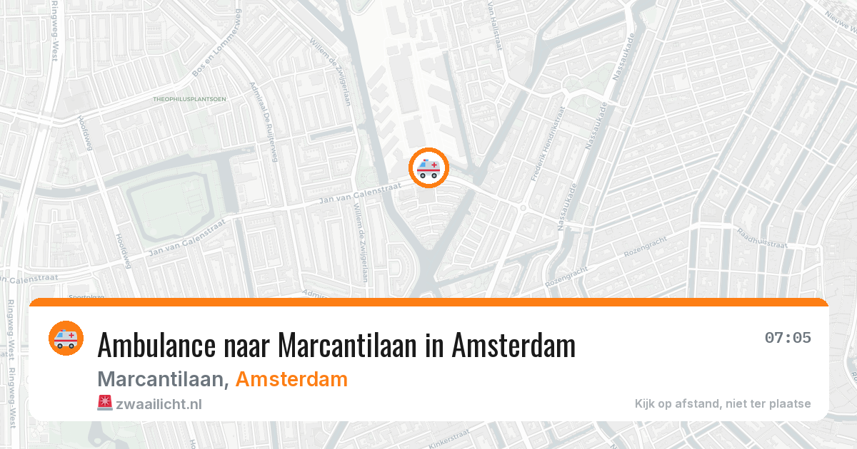 Ambulance naar Marcantilaan in Amsterdam — 19 mrt 2026