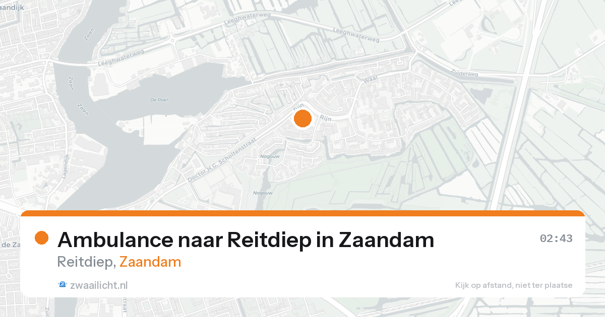 Ambulance naar Reitdiep in Zaandam — 17 aug 2026