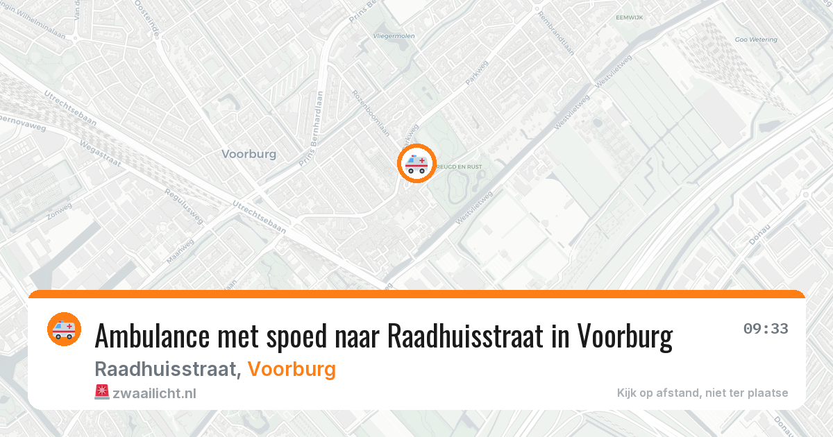 Ambulance met spoed naar Raadhuisstraat in Voorburg — 6 jul 2026