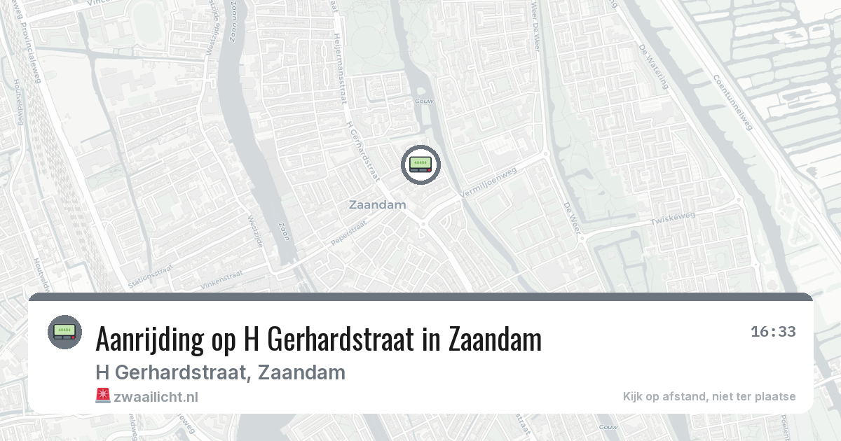 Aanrijding op H Gerhardstraat in Zaandam — 5 mrt 2026
