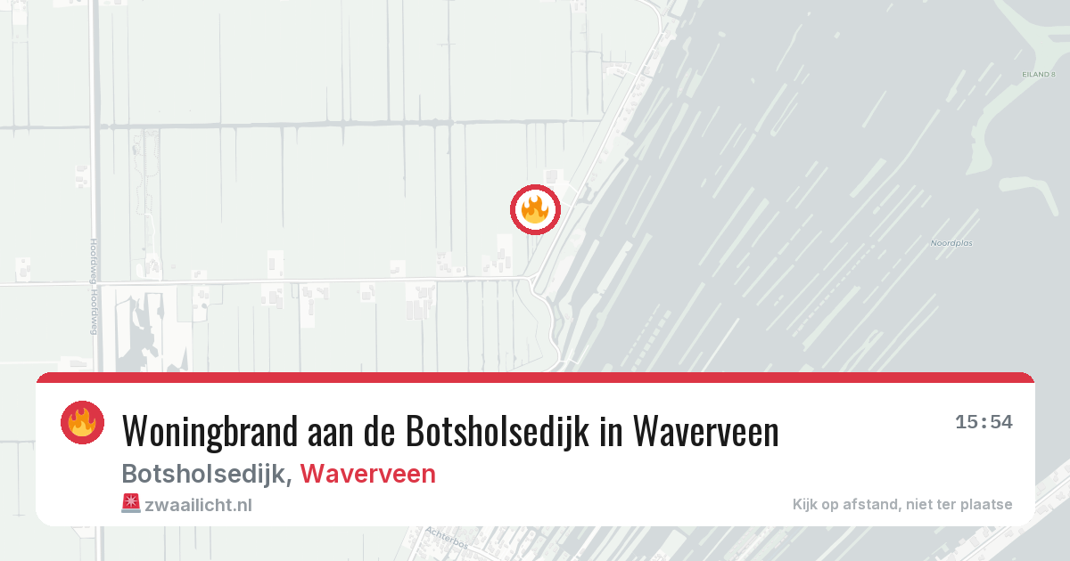 Woningbrand aan de Botsholsedijk in Waverveen — 11 mei 2026