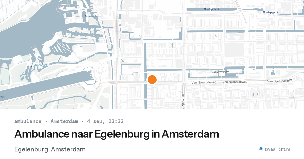 Ambulance naar Egelenburg in Amsterdam — 4 sep 2026